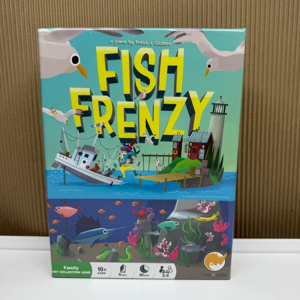 Fish Frenzy Board Game Crash of Games Family Set Collection New Factory Sealed